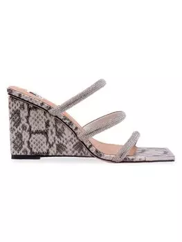 Сандалии на танкетке с тиснением змеи Angel Ninety Union, цвет Natural