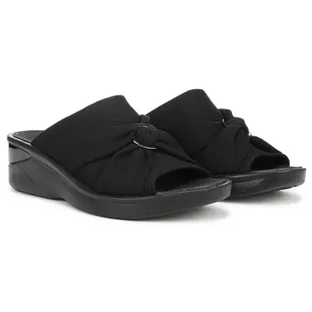 Сандалии на танкетке Serenade slide от Bzees For Lifestride, black fabric