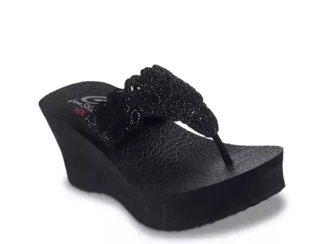 Сандалии на танкетке Skechers Padma, черные