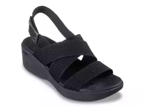 Сандалии на танкетке Skechers Pier Lite Night Owl, черные