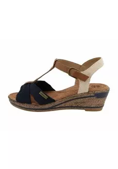 Сандалии на танкетке SOFTRELAX Romika, цвет navy