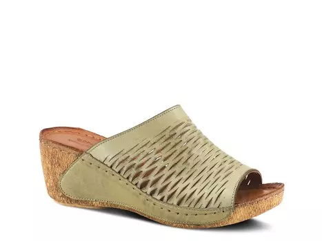 Сандалии на танкетке Spring Step Cunacena, мосс грин