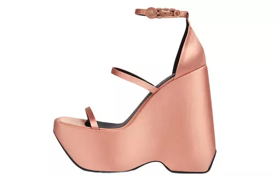 Сандалии на трехплатформенной подошве 160 мм, румяна, женские Versace