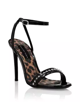 Сандалии на высоких каблуках Philipp Plein, черный