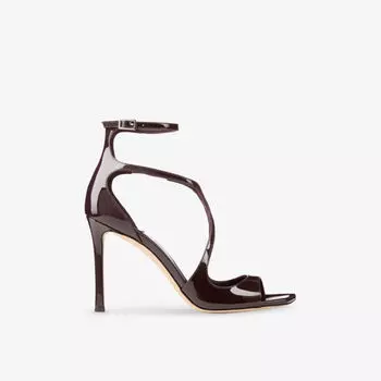 Сандалии на высоком каблуке Jimmy Choo Азия лаковые, бордовый