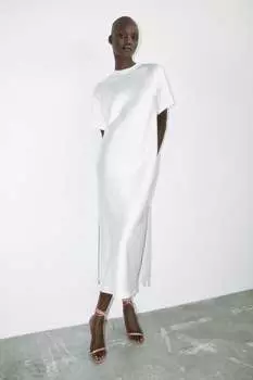 Сандалии на высоком каблуке на шнуровке с ремнями ZARA, розовый