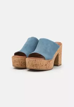 Сандалии на высоком каблуке Tamaris, джинсовая ткань