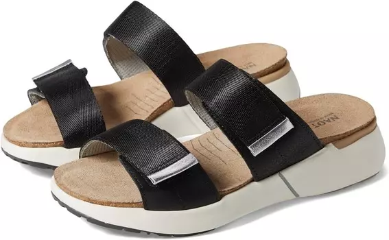 Сандалии Naot Calliope, цвет Soft Black Leather/Black Woven Strap