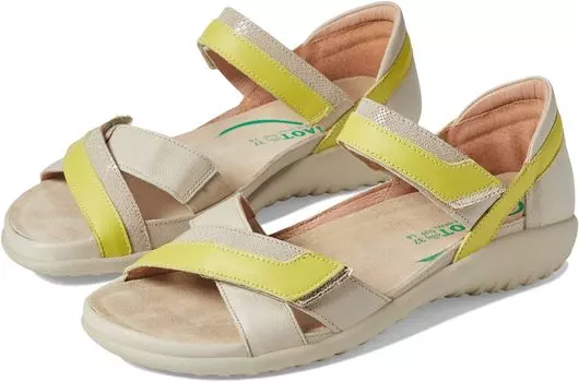 Сандалии Naot Karawa, цвет Ivory/Lime/Gold Combination