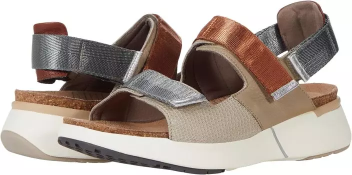 Сандалии Naot Odyssey, цвет Beige Lizard Leather/Soft Chestnut Leather/Soft Silver Leather