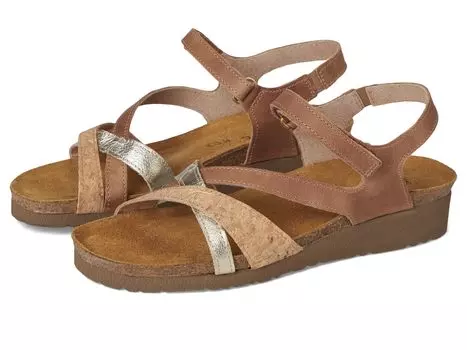 Сандалии Naot Sophia, цвет Latte Brown Leather/Cork Leather/Radiant Gold Leather