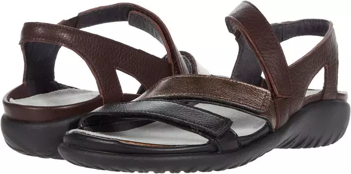 Сандалии Naot Whetu, цвет Soft Black Leather/Radiant Copper/Brown Leather Combination