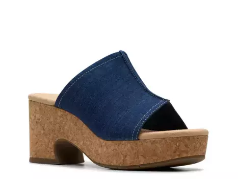 Сандалии Nerisa Vine Platform Clarks, Blue Denim