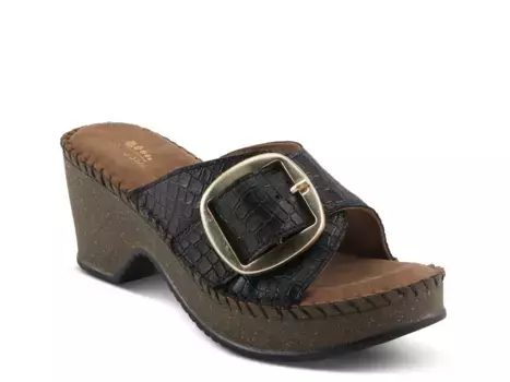 Сандалии Nienna Wedge Slip-On Spring Step, черный