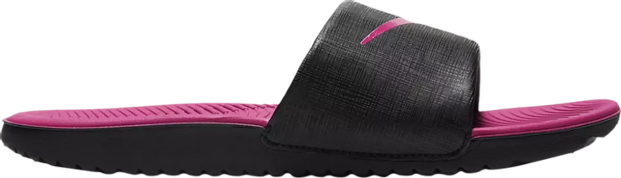 Сандалии Nike Kawa GS 'Black Vivid Pink', черный