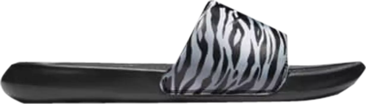 Сандалии Nike Wmns Victori One Printed Slide 'Black Metallic Silver', черный