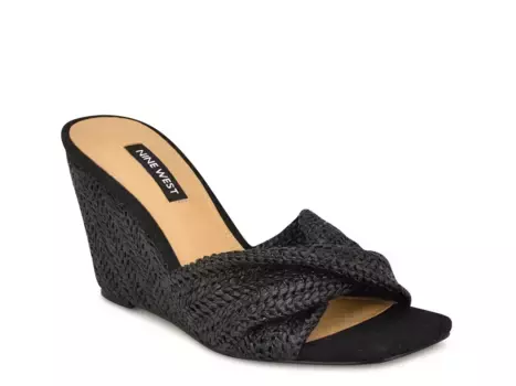 Сандалии Nikhil Wedge Nine West, Black
