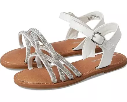Сандалии Nina Tangina, цвет White Smooth/Rhinestones