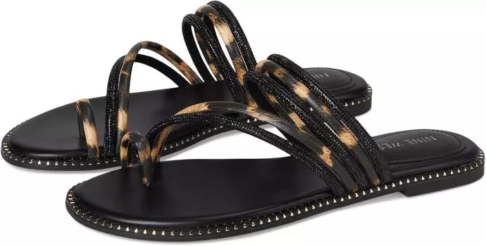 Сандалии Nine West Dashin, цвет Black/Leopard Multi