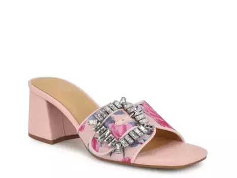 Сандалии Nine West Geanila, ткань с розовым цветочным принтом