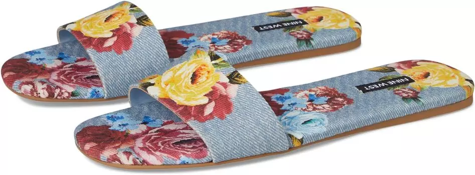 Сандалии Nine West Lolipop, цвет Blue Scattered Rose Denim Multi