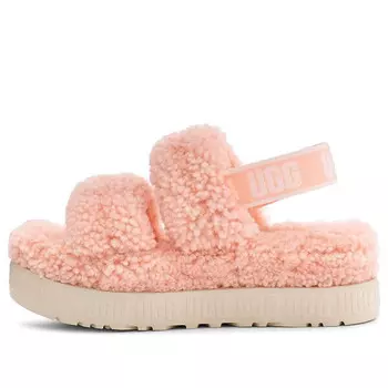 Сандалии, о, пушистая Ugg, розовый