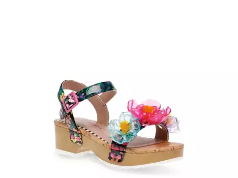 Сандалии Oakly Platform Sandal Betsey Johnson, черный/мультиколор