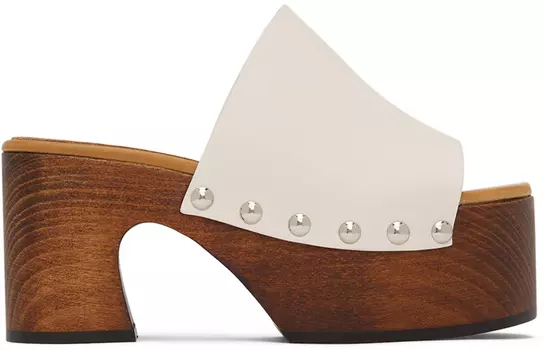 Сандалии Off-White Wood Clog Marni