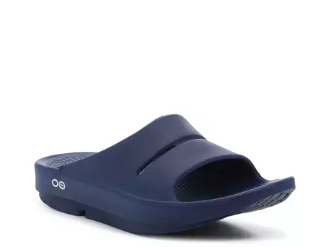 Сандалии Ooahh Slide Sandal Oofos, темно-синий