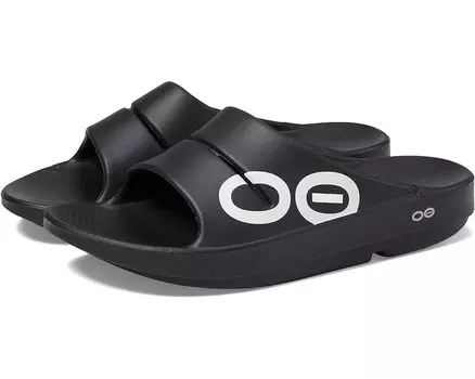 Сандалии OOFOS OOahh Sport, цвет Black/White OO