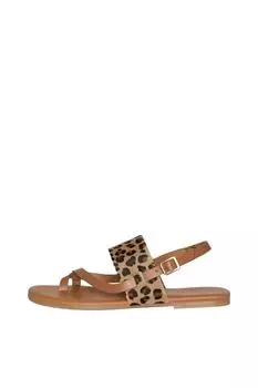 Сандалии - Оранжевый - На плоской подошве PIECES, оранжевый