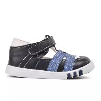 Сандалии ортопедические для мальчика темно-сине-белые 210108 Ayakmod