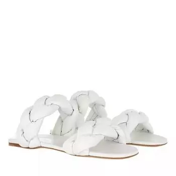 Сандалии padded sandals leather Miu Miu, белый