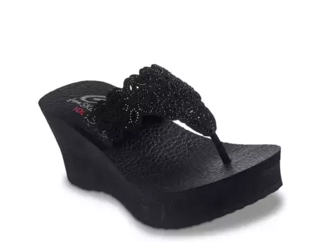 Сандалии Padma Wedge Sandal Skechers, черный