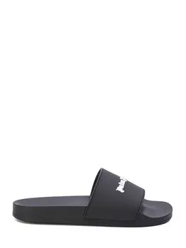 Сандалии Palm Angels Monogram rubber slide, черный