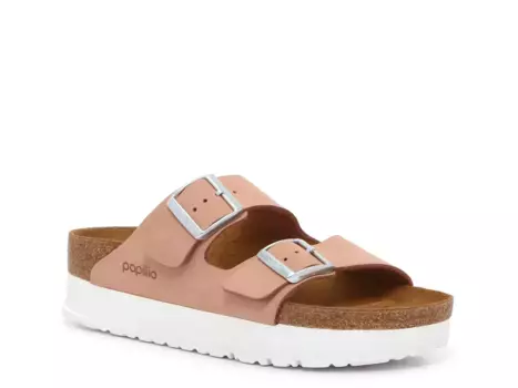 Сандалии Papillio by Birkenstock Arizona Platform Slide Sandal, светло-розовый