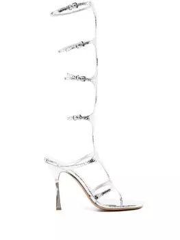 Сандалии Paris Texas Uma 100 мм с металлическим эффектом, серебряный
