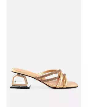 Сандалии Parisian Cut с ремешками, украшенными стразами London Rag, золотой