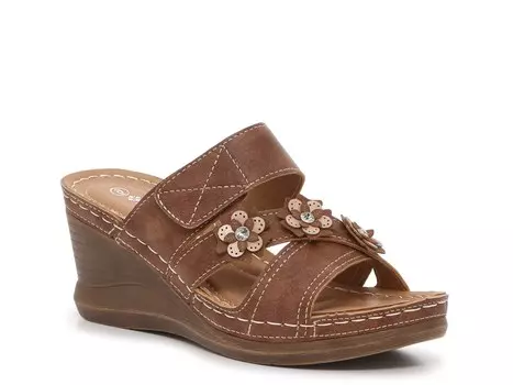 Сандалии Patrizia by Spring Step Lyndsay на танкетке, темно-коричневый