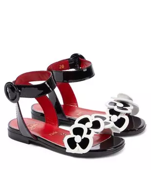 Сандалии Pensatoi из лакированной кожи Christian Louboutin, черный
