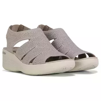 Сандалии Pier Lite Memory Maker на танкетке Skechers, коричневый