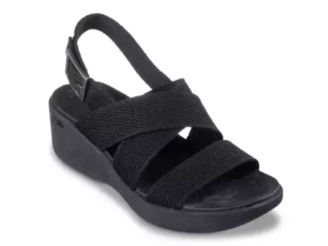 Сандалии Pier Lite Night Owl Wedge Sandal Skechers, черный