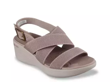 Сандалии Pier Lite Night Owl Wedge Sandal Skechers, цвет mochataupe