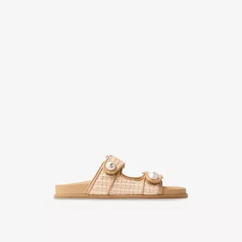 Сандалии плоские Jimmy Choo, кофейный