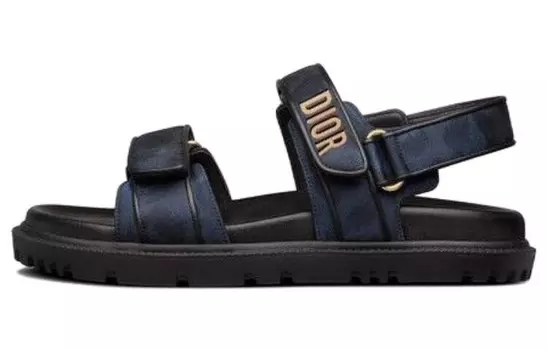 Сандалии пляжные DiorAct женские, тмено-синий / черный
