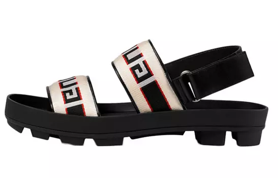 Сандалии пляжные Gucci мужские, черный / белый