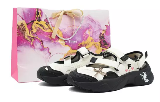 Сандалии пляжные женские Conch белые/черные Fila Fusion