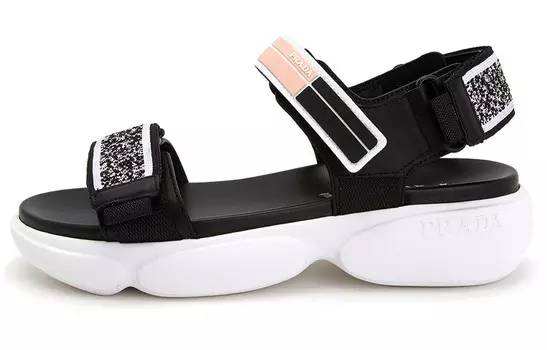 Сандалии пляжные женские Prada, черный