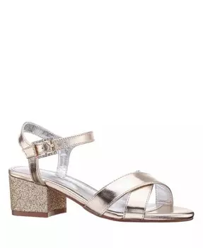 Сандалии под платье для маленьких девочек на блочном каблуке Nina, желтый