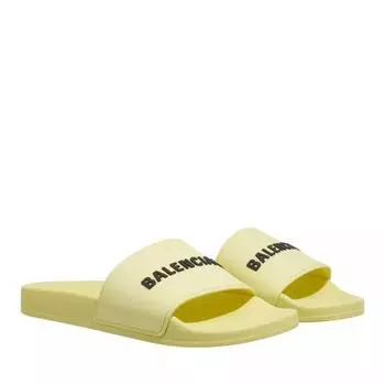 Сандалии pool slide rubb. logo 7710 yellow/black Balenciaga, желтый